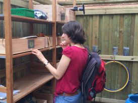 Organisation eines Materialschuppens, mit Ausleih-System: Katrin Kuhn